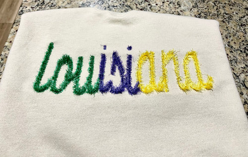 Mardi Gras Fringe Sweatshirt